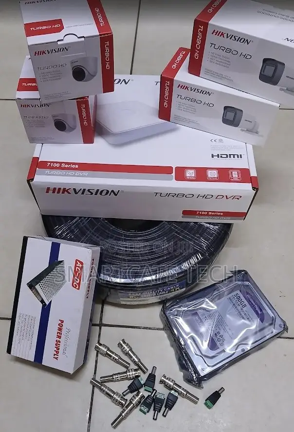 Hikvision 4CH 2MP CCTV Camera System with DVR - 1