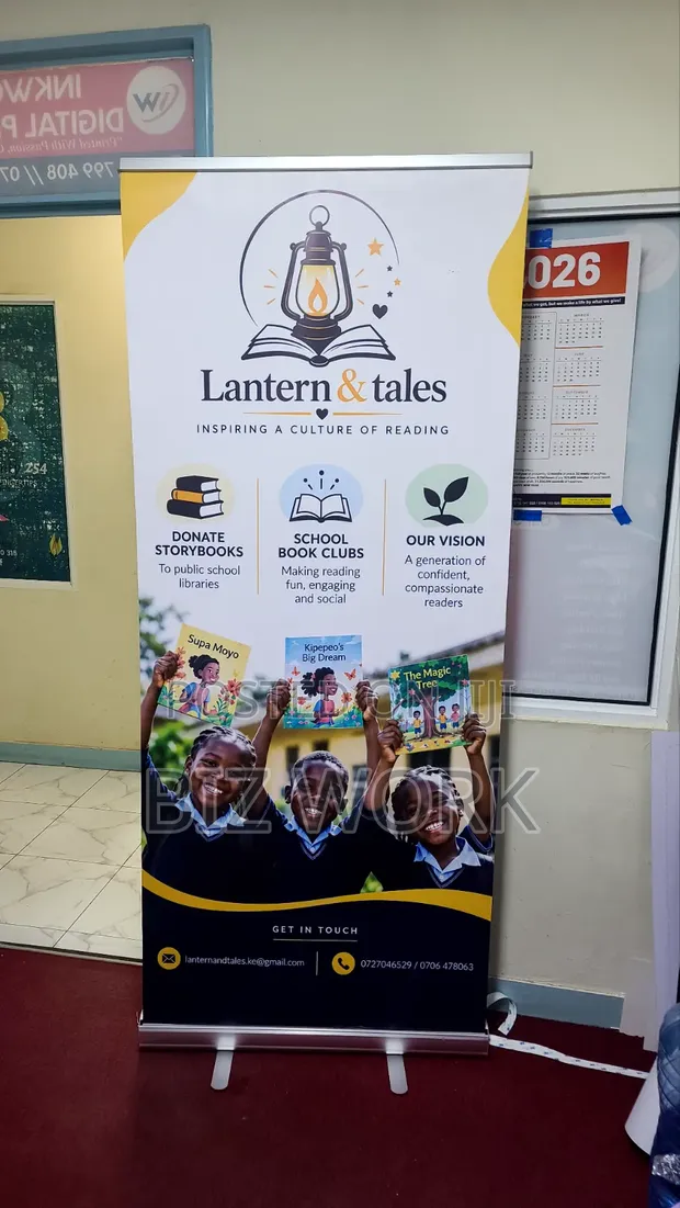 Narrow Base Roll-Up Retractable Banner Printing - 1