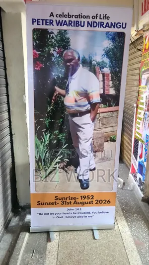 Narrow Base Roll Up Banner Printing for Funeral Events