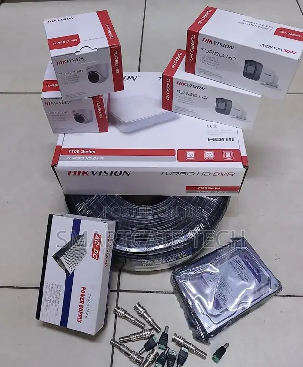 Hikvision 4 Channel CCTV Kit with 2MP HD Cameras - 1