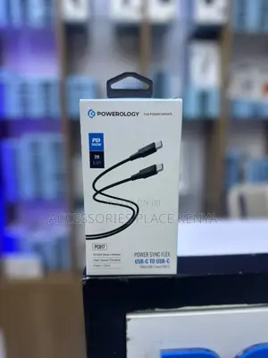 Powerology 100W USB-C to USB-C Cable (2m) - Black