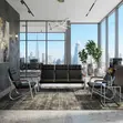 Executive Black Leather Sofa Set for Office - 5