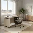 1.4m Home Office Desk with Drawers - Brown - 4