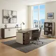 1.4m Home Office Desk with Drawers - Brown - 5