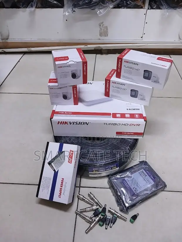 Hikvision 4CH 2MP HD CCTV Security System Kit - 1