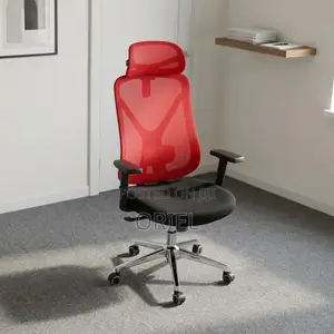 Executive Office Chair - Red Mesh Back