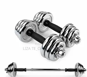 10kg Chrome Dumbbells with Barbell