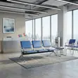 Brand New Black Leather 3-Seater Office Reception Bench - 4