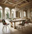 Armless Vintage Ergonomic Dining Chairs - 4