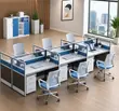 6-Way Office Workstation na Mobile Pedestals - 2