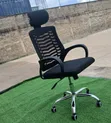 Ergonomic Mesh Office Chair with Adjustable Headrest - Black - 2