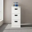 Steel File Cabinet with 3 Drawers - White - 3