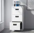 Steel File Cabinet with 3 Drawers - White - 5