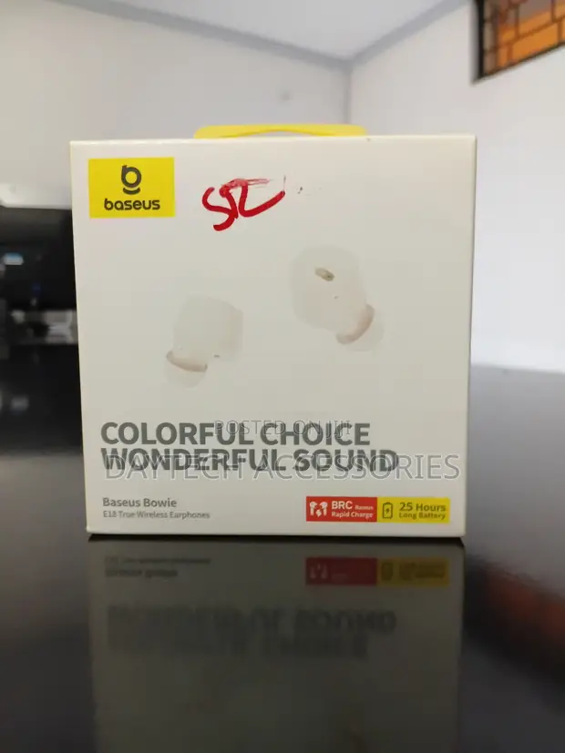 Baseus Bowie E18 TWS Earbuds za Bluetooth - Nyeupe - 1