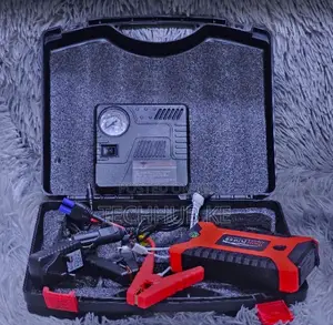 Portable Car Jump Starter with Air Compressor & LED Light
