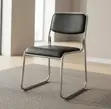 Stackable Chrome Visitor Chair - Black - 2