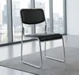 Stackable Chrome Visitor Chair - Black - 3