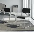 Stackable Chrome Visitor Chair - Black - 4