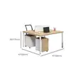 2-Seater Office Workstation - Brown Metal Frame - 2