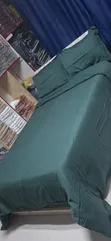 Green Plain Design Duvet Cover Set - 1
