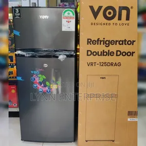 Vonl Double Door Fridge 125 Litres Direct Cool Refrigerator