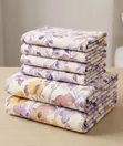 New 6Pc Cotton Bedsheet Set - 2 Sheets + 4 Pillow Cases - 2