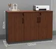 Wooden File Document Storage Credenza Cabinet - 3