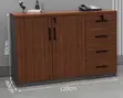Wooden File Document Storage Credenza Cabinet - 4