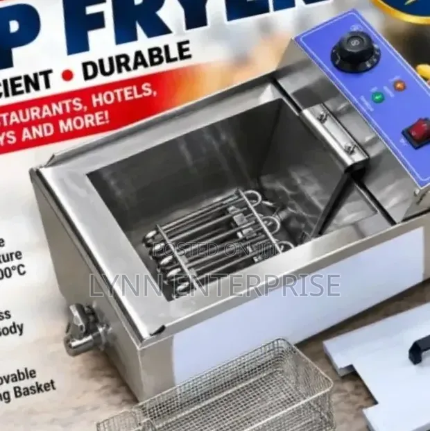 Commercial 10L Deep Fryer - Stainless Steel, Adjustable Temp - 1
