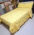 Mustard Pintuck Design Duvet Cover Set - 2