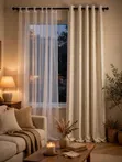 Cream Shimmer Curtains - 1300/M All Included - 2