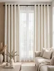 Cream Shimmer Curtains - 1300/M All Included - 3
