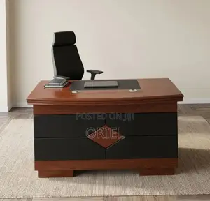 120cm Mahogany Office Desk with Drawers