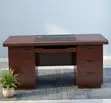 120cm Mahogany Office Desk with Drawers - 5