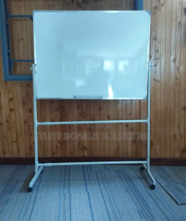 Ubao Nyeupe 1.2m x 1.2m Wenye Stendi - 1