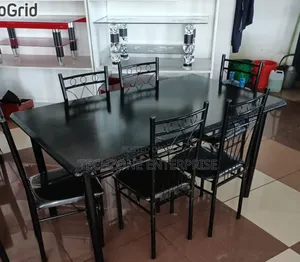 Executive 6-Seater Black Dining Table