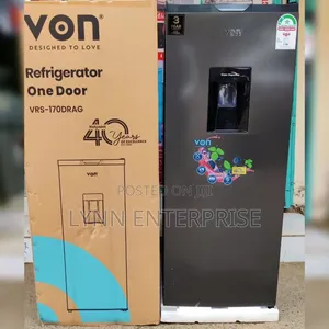 Von Single Door Fridge 170L with Dispenser