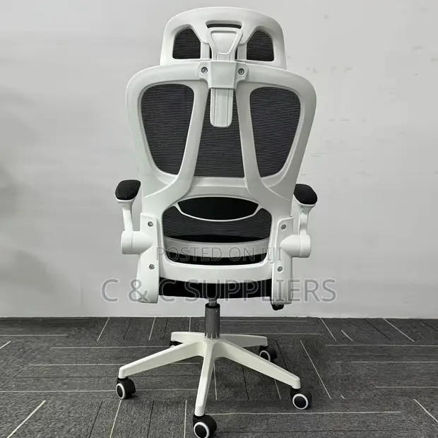 Modern Ergonomic Office Chair with Flip-Up Arms - 1