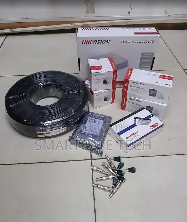 Hikvision 4 Channel 2MP HD Security Camera Kit - 1
