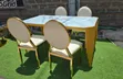 Modern Dining Table with Glass Top and Chairs - 3