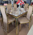 Modern Unique Executive 6-Seater Marble Dining Table - 2