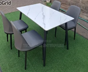 Modern 4-Seater Executive Glass Dining Table