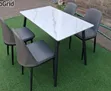 Modern 4-Seater Executive Glass Dining Table - 2