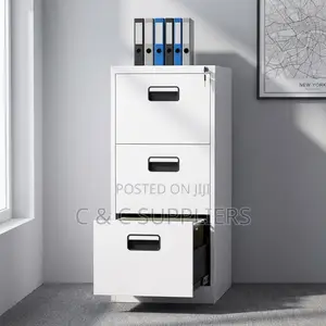 3-Drawer File Cabinet Locker - White