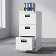 3-Drawer File Cabinet Locker - White - 2