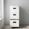 3-Drawer File Cabinet Locker - White - 5
