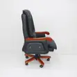 High-Back Wooden Leather Office Chair - 4