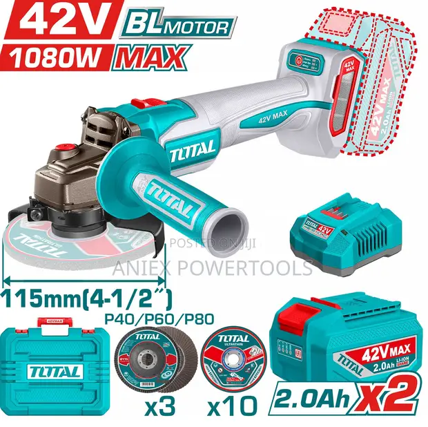 Total TAGLI 42V Cordless Angle Grinder - 1