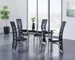Premium Glass Top Dining Table and Chairs Set - 1