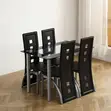 Premium Glass Top Dining Table and Chairs Set - 2